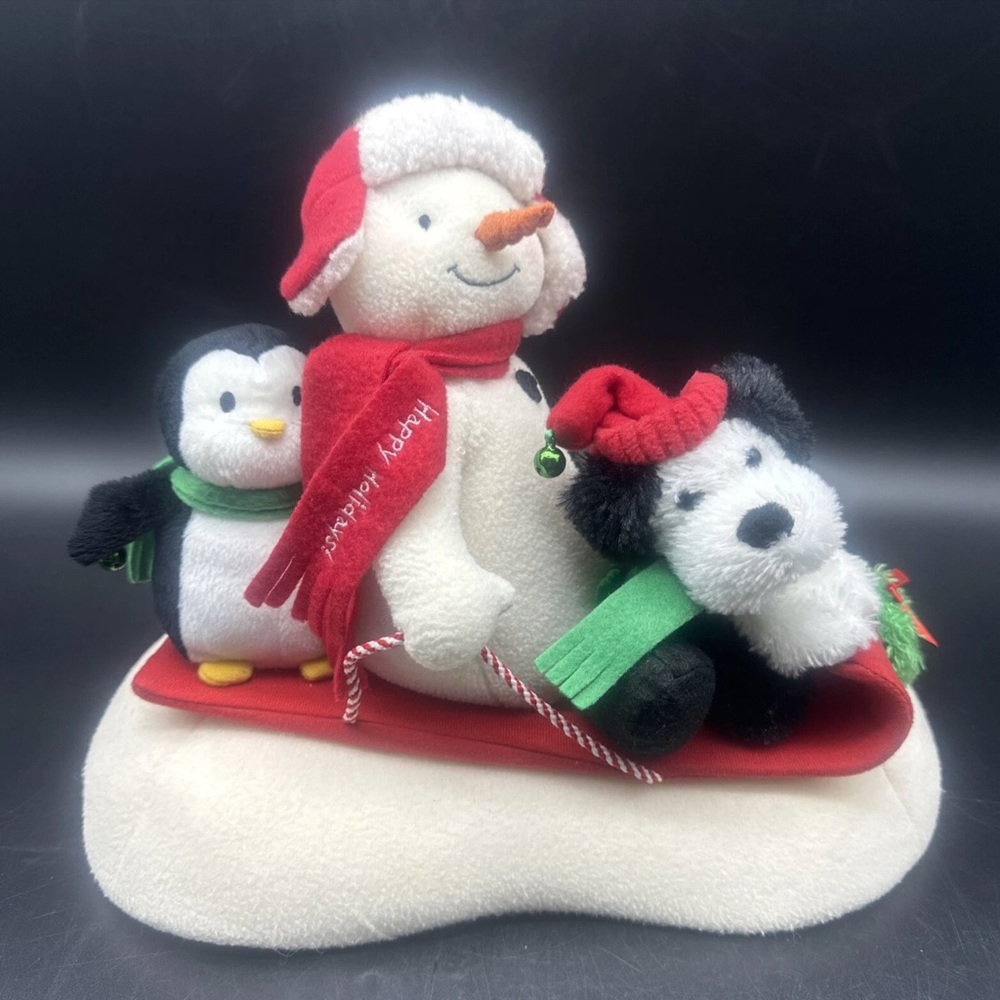 Hallmark Sleigh Ride Animated Snowman Penguin Dog Jingle Pals Sings Moves 2007